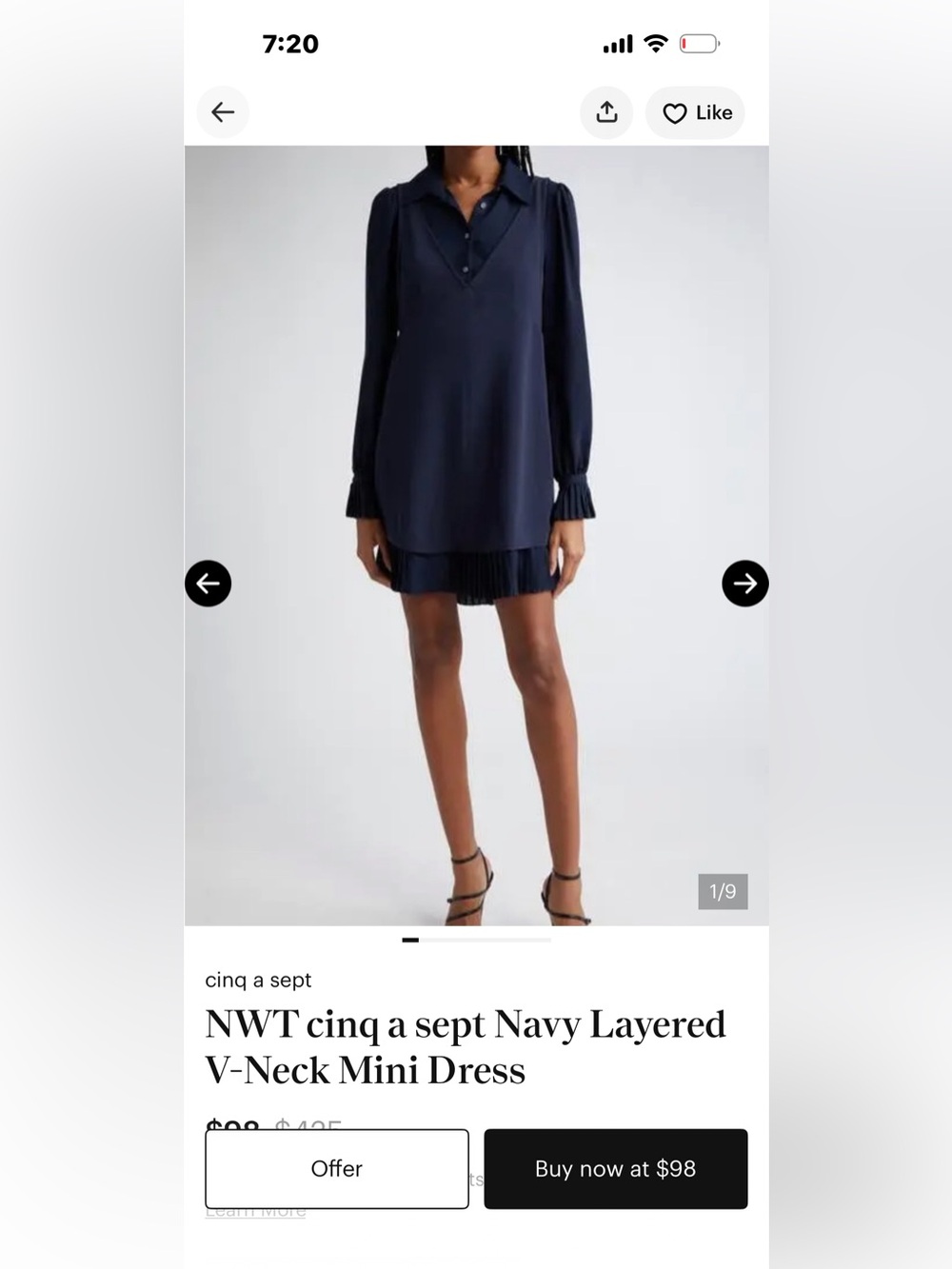 Designer all seasons ❤️‍🔥 cinq a sept Navy Mixed-Media tennis office vibes
